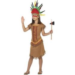 Th3 Party Kostume til børn Indianer kvinde Brun (1 Pc) (Storlek: 5-6 år)