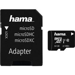 Hama MicroSDXC Class 10 UHS-I U1 22MB/s 64GB + Adapter