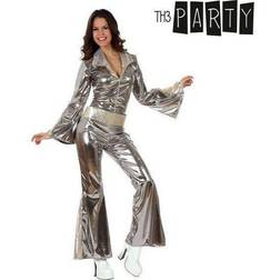 Th3 Party Kostume til voksne Disco Sølvfarvet (2 Pcs) (Storlek: XS/S)