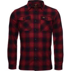 Superdry Wool Miller Overshirt - Redwood Check