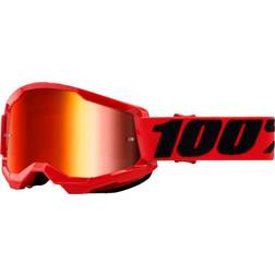 100% Strata 2 Goggle Red Clear Lens OneSize