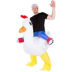 bodysocks Ridende Høne Oppusteligt Kostume