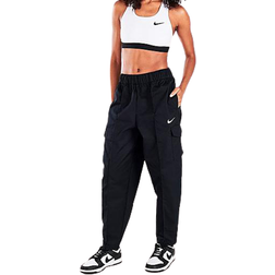 Nike Women's Sportswear Essentials Curve Woven High Rise Cargo Pants - Black