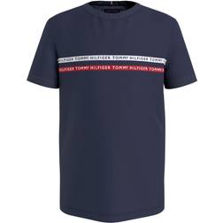 Tommy Hilfiger Logo Tape Organic Cotton T-shirt - Twilight Navy (KB0KB07357)