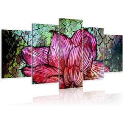 Arkiio Flowery Stained Glass Vægdekorationer 100x50cm