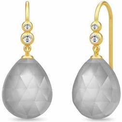 Julie Sandlau Moon Drop Earrings - Gold/Grey