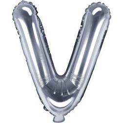Ballon Bogstav V sølv 35 cm