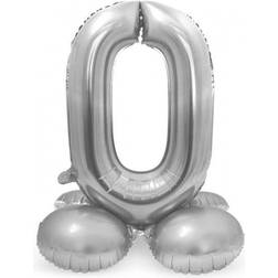 Folat nummerballon 1 standard folie 72 cm sølv Sølv 3