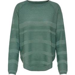 Only Caviar Texture Knitted Pullover - Green/Chinois Green