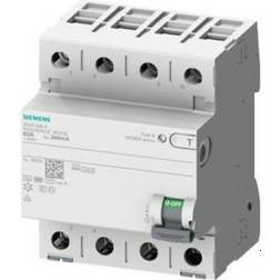Siemens Fejlstrømsafbryder AC/DC RCCB PFI 4P 80 A 500 mA type B selektiv
