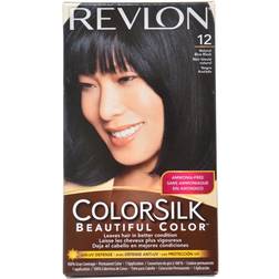 Revlon Coloursilk Permanent Hair Colour Dye Natural Blue Black 12
