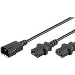 MicroConnect forlængerkabel til strøm IEC 60320 C13 til IEC 60320 C14 1.2 m