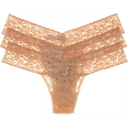 Hanky Panky Signature Lace Low Rise Thongs 3-pack - Chai