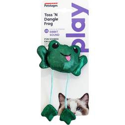PetStages Toss 'N Dangle Frog Plush Cat Toy