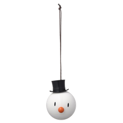 Hoptimist Snowman Ornament, Hvid Juletræspynt
