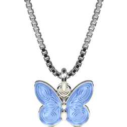 Pia & Per Butterfly Necklaces - Silver/Blue