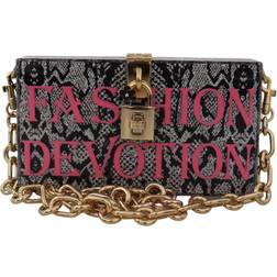 Dolce & Gabbana Fashion Devotion Clutch Plexi Sicily Box Purse - Grey