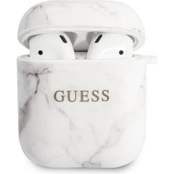 Guess AirPods (1/2) Cover Marble Hvid