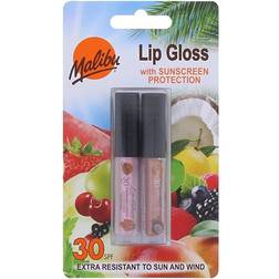 Malibu Lipgloss SPF30 Coconut & Strawberry 2-pack