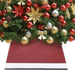 vidaXL skjuler til 48x48x25 cm rød og hvid Juletræsfod