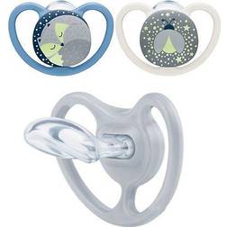 Nuk Space Night Soother 6-18m 2-pack
