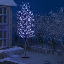 vidaXL 2000 LED'er kirsebærblomst 500 cm blåt hvidt lys Juletræ