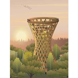 Vissevasse Nature Forest Tower 50x70 cm Plakat