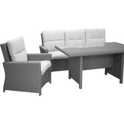 Venture Design Brentwood Loungesæt, 1 borde inkl. 2 stole & 1 sofaer