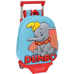 Disney 3D Skoletaske med Hjul Dumbo Rød Lyseblå