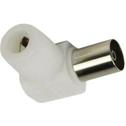 Valueline Antenna connector IEC connector (F) coaxial white 90° connector (pack of 2)