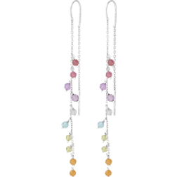 Pernille Corydon Rainbow Earchains - Silver/Multicolour