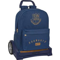 Harry Potter School Rucksack with Wheels Magical Brown Navy Blue (32 x 43 x 14 cm)