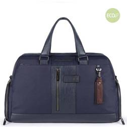 Piquadro Bv4447Br2/Blu Duffel Bag In Recycled Fabric With Shoe- Briefcase, Suitcase, Document Holder In Nylon And Leather 42021299
