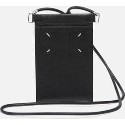 Maison Margiela Men's Four-Stitch Hanging Phone Pouch Bag Black