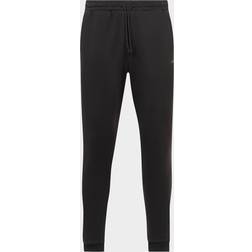 HUGO BOSS Organic-cotton tracksuit bottoms with curved logo