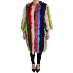 Dolce & Gabbana Women's Turkey Feather Cape Fur Coat - Multicolor