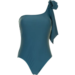 Missya Capri One Shoulder Swimsuit Darkgreen