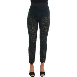 Dolce & Gabbana DG Floral Lace Leggings Pants IT42