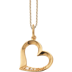 Scrouples Heart Pendant - Gold/Diamonds