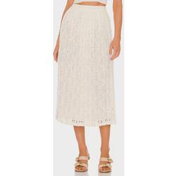 See by Chloé Perforated Maxi Skirt - Whisper White