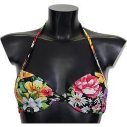 Dolce & Gabbana Multicolor Floral Print Beachwear Bikini Tops IT2
