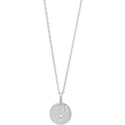 Joanli Nor Scorpio Zodiac Sign Necklace - Silver/Transparent