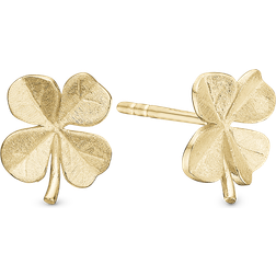 Christina Four Leaf Clover Earrings - Gold
