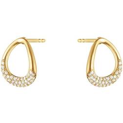 Georg Jensen Offspring Earrings - Gold/Diamonds