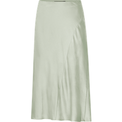 Lauren Ralph Lauren Satin Midi Skirt Kvinde Midi Nederdele Ensfarvet hos Magasin Ranch Sage