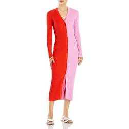 Staud Shoko Sweater Dress - Poppy Red