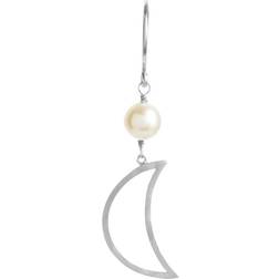 Stine A Bella Moon Earring - Silver/Pearl