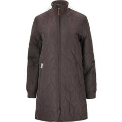 Weather Report Nokka Long Quilted Jacket Women - Shale Mud