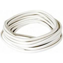 E:zo Power Oval Mains Cable H03vvh2-f (2x0.75mm) 10m, White Ledning