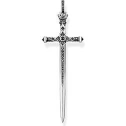 Thomas Sabo Sword Pendant - Silver/Black